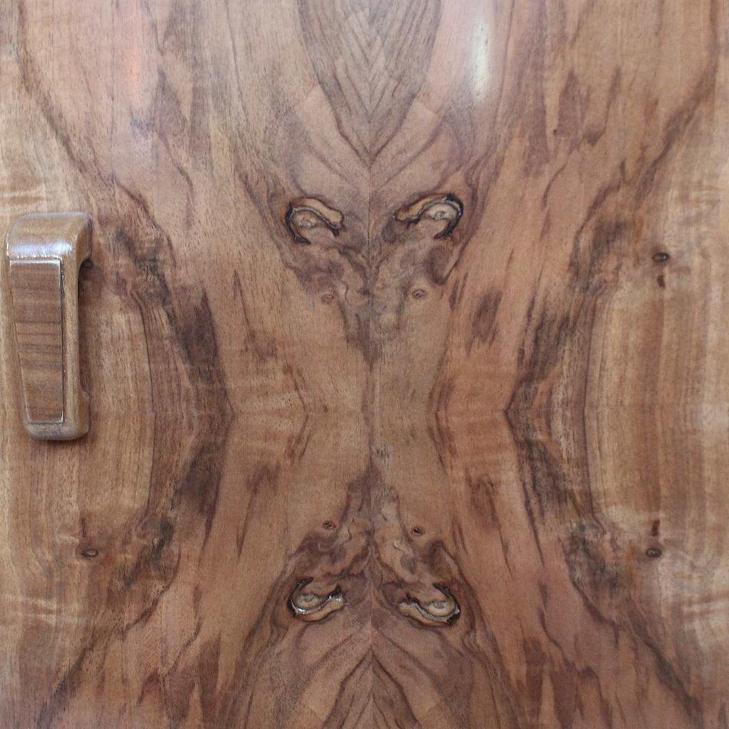 Art Deco bedside cabinet in walnut veneers at Jeroen Markies 