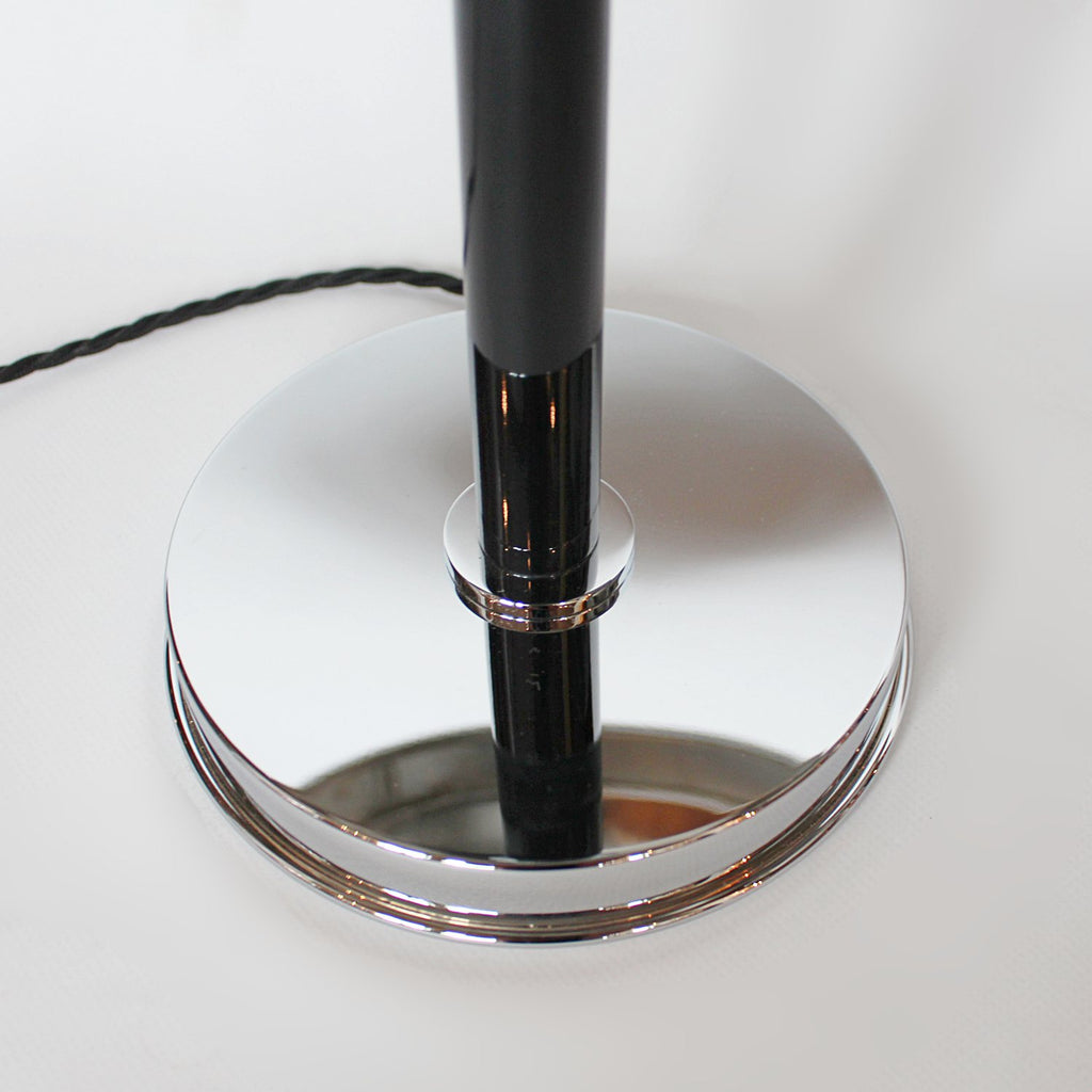 Art Deco dome lamps with black stem at Jeroen Markies 