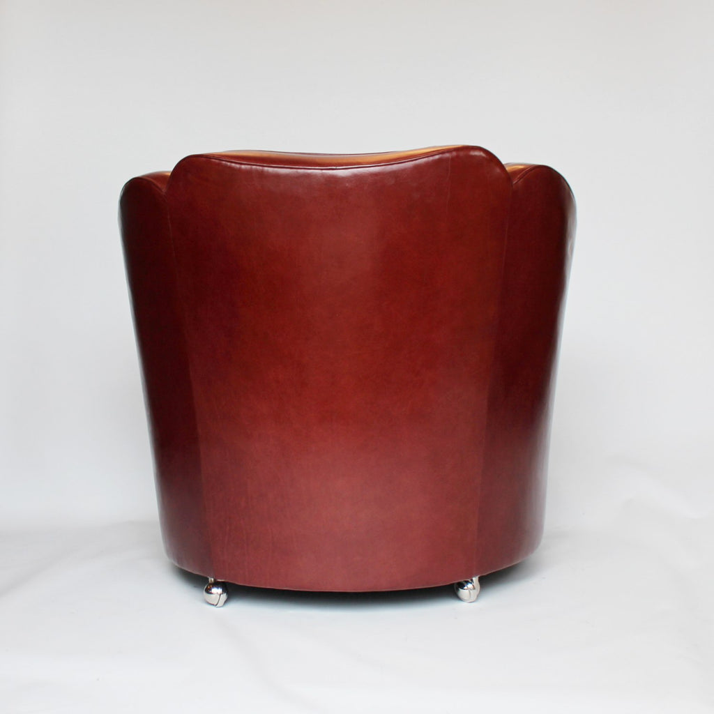 Art Deco leather armchairs