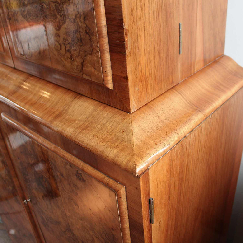 Art Deco cocktail cabinet with burr walnut panels circa 1930