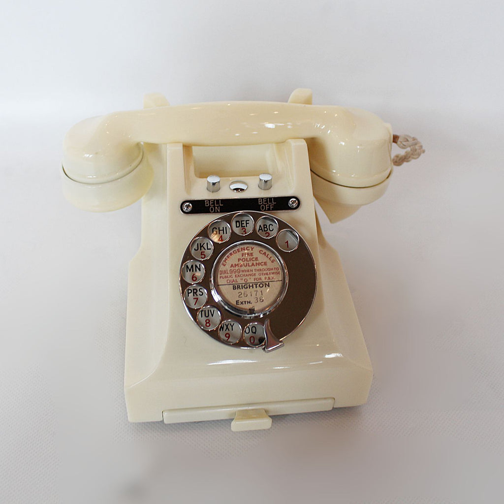 GPO bakelite 1950s telephone in cream at Jeroen Markies