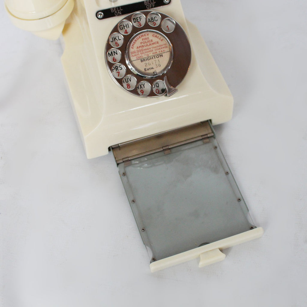 GPO bakelite 1950s telephone in cream at Jeroen Markies
