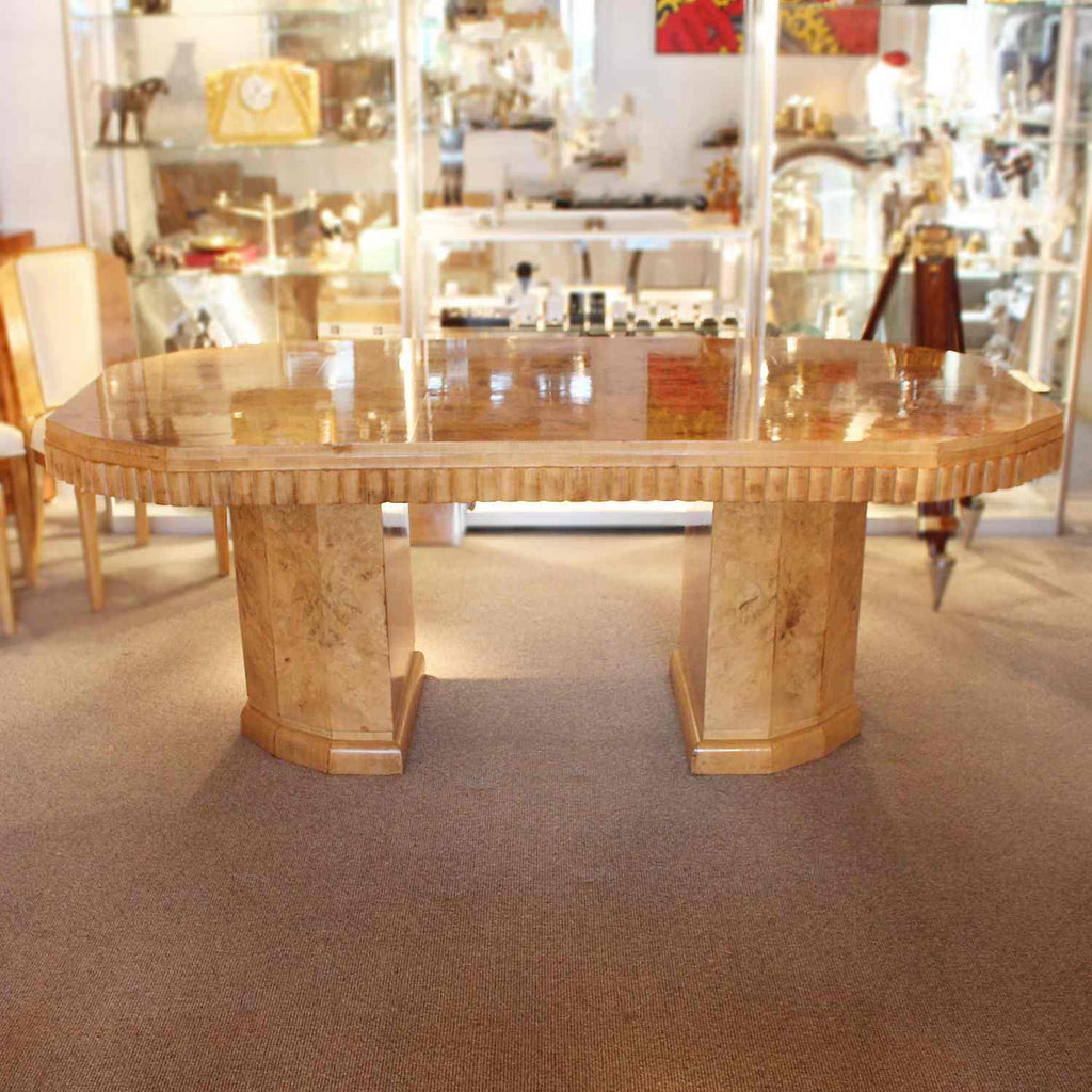 Art Deco six seat dining suite in walnut circa 1930 at Jeroen Markies