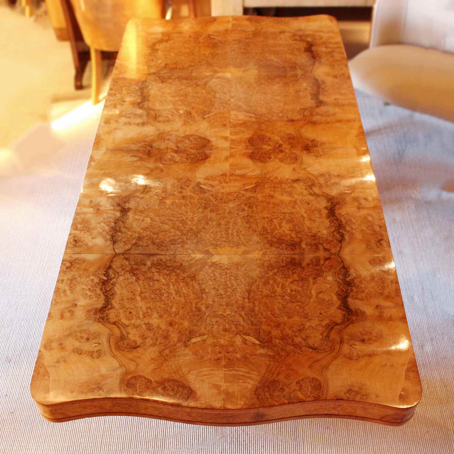 Epstein Art Deco dining suite with six chairs circa 1930 at Jeroen Markies 