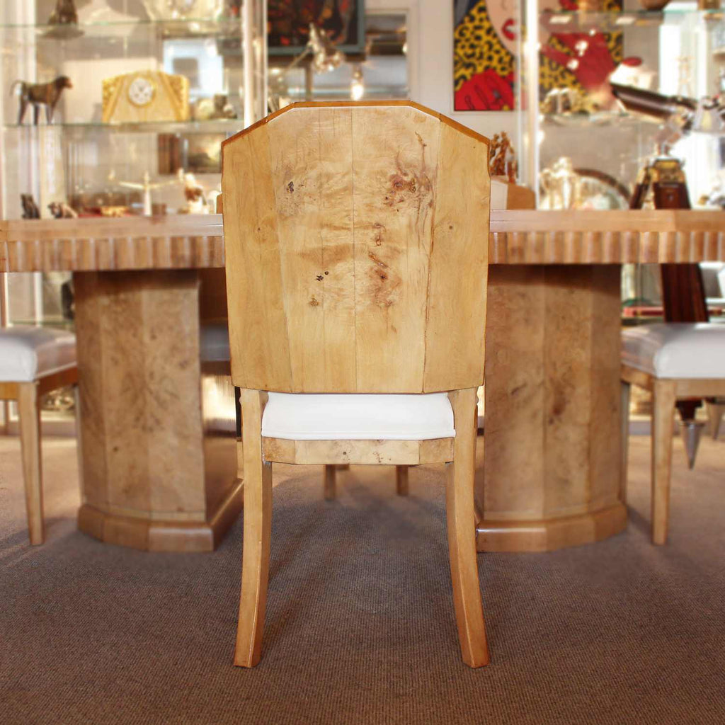 Art Deco six seat dining suite in walnut circa 1930 at Jeroen Markies