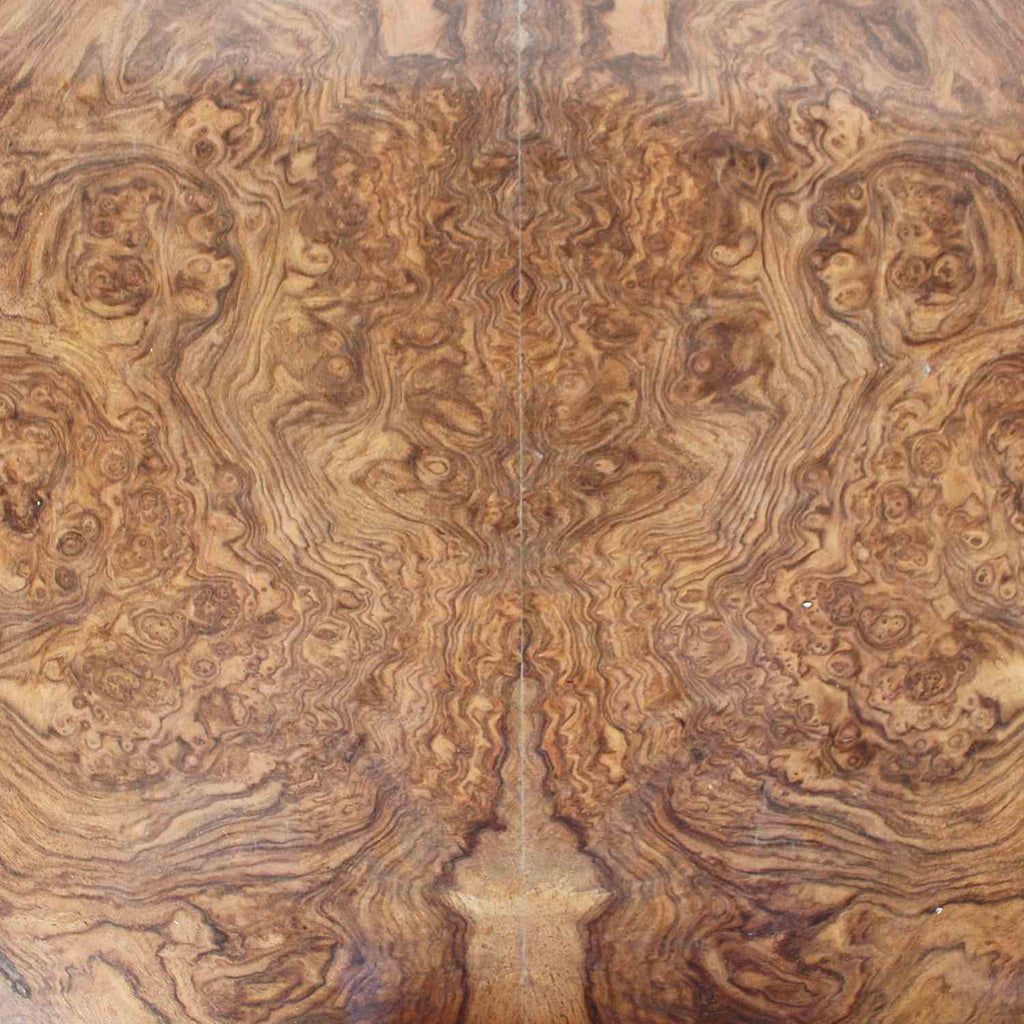 An Art Deco serving trolley with three shelves in burr walnut at Jeroen Markies