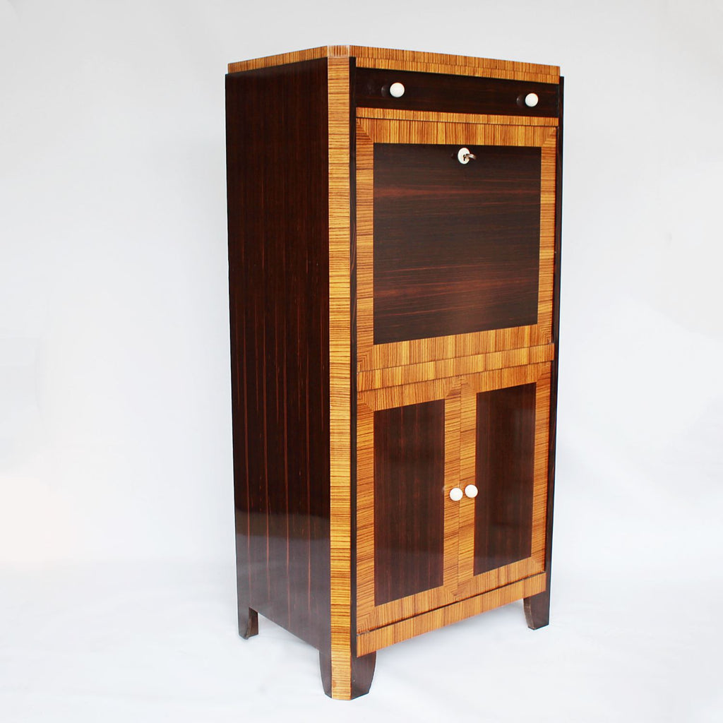 Art Deco writing cabinet in macassar ebony at Jeroen Markies