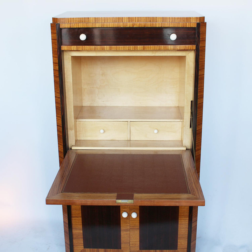 Art Deco writing cabinet in macassar ebony at Jeroen Markies