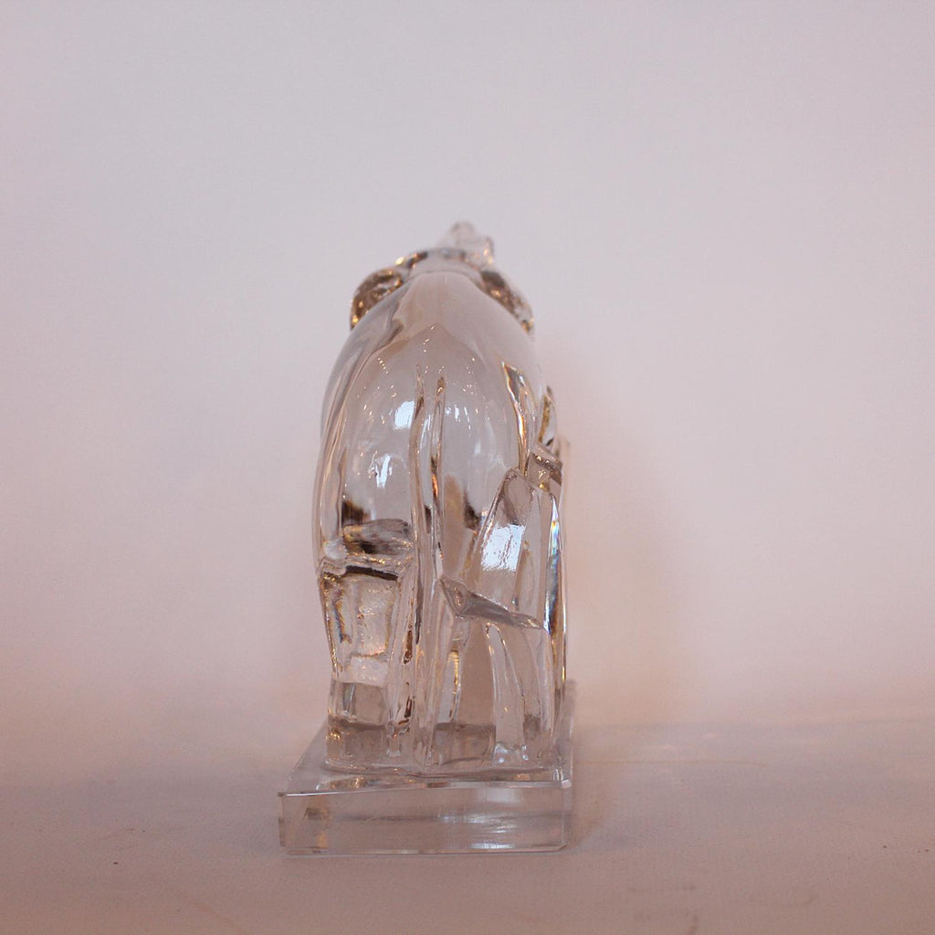 Art Deco glass elephant paperweight circa 1930