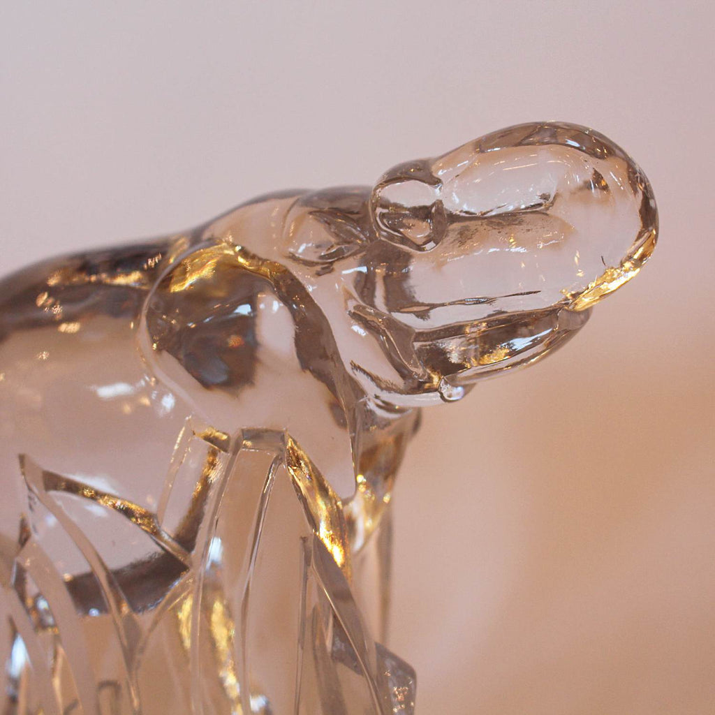 Art Deco glass elephant paperweight circa 1930