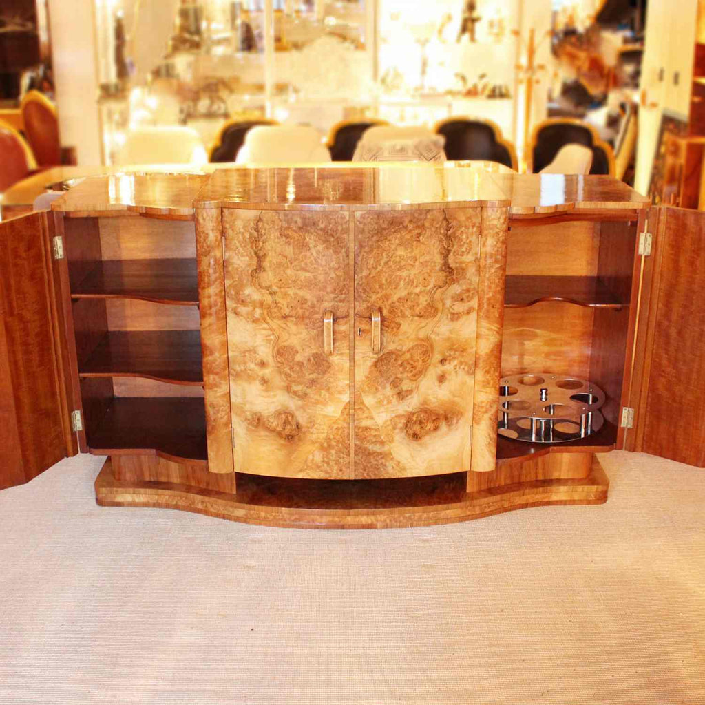 Epstein Art Deco sideboard in burr walnut circa 1930 at Jeroen Markies