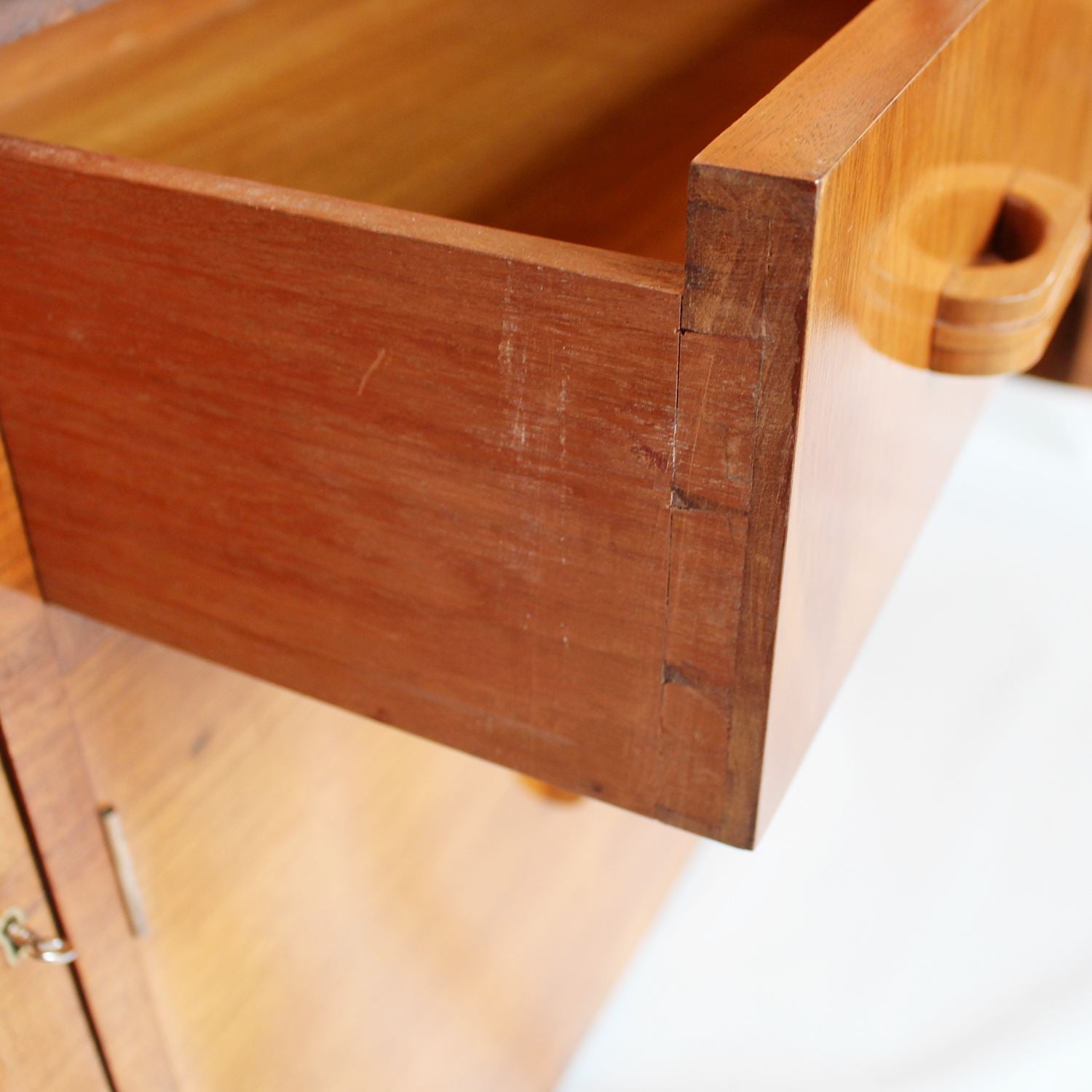 Art Deco sideboard in walnut and satin birch circa 1930 at Jeroen Markies