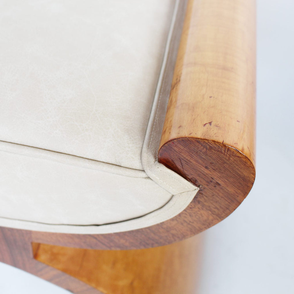 Art Deco x-frame stool by Harry & Lou Epstein at Jeroen Markies