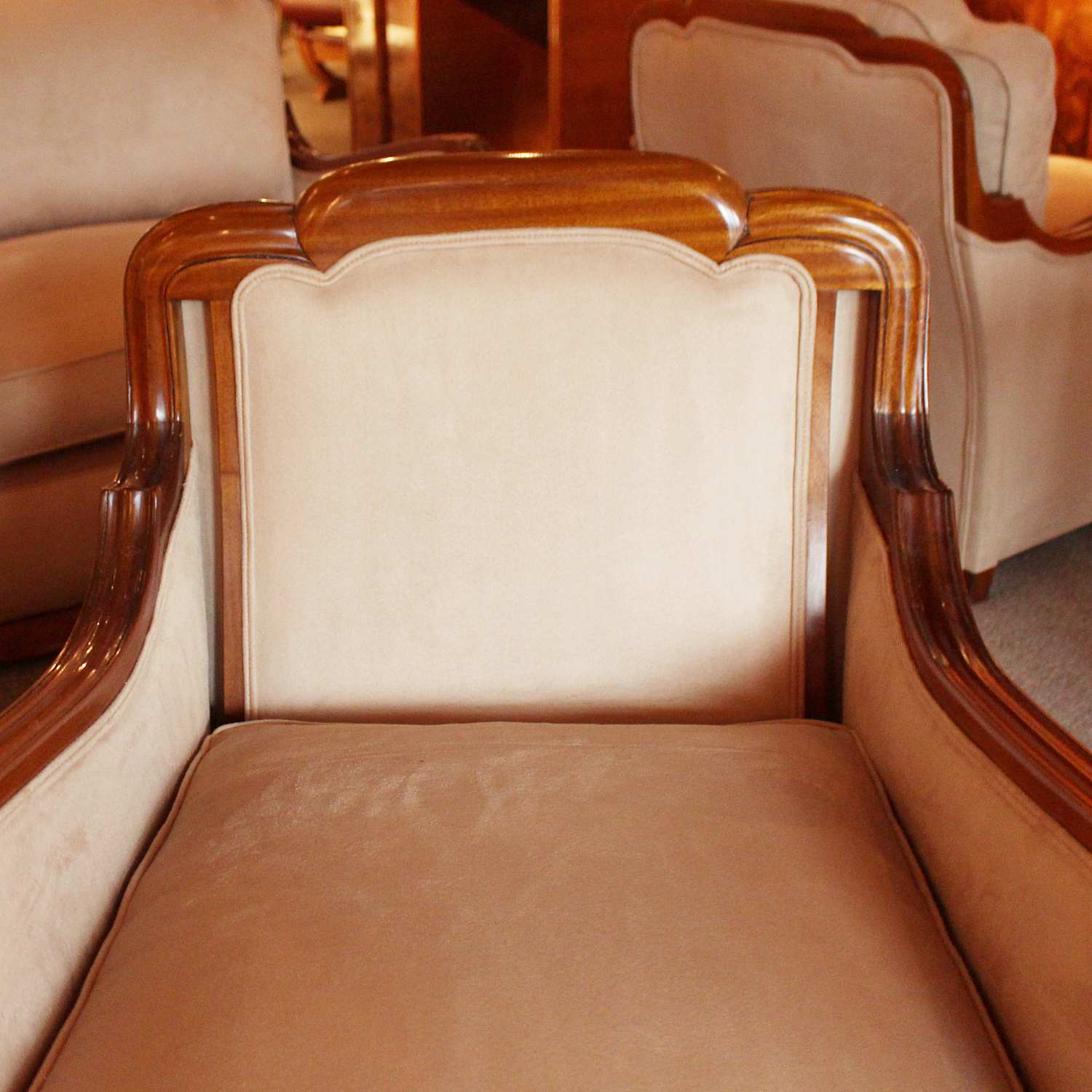 Art Deco three piece suite sofa and armchairs circa 1925 at Jeroen Markies