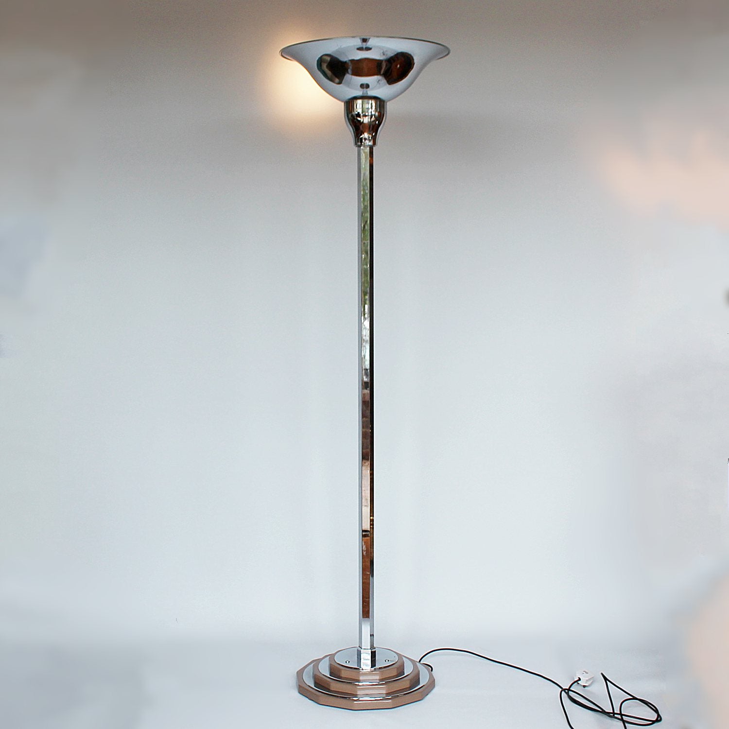 Art Deco uplighter floor lamp