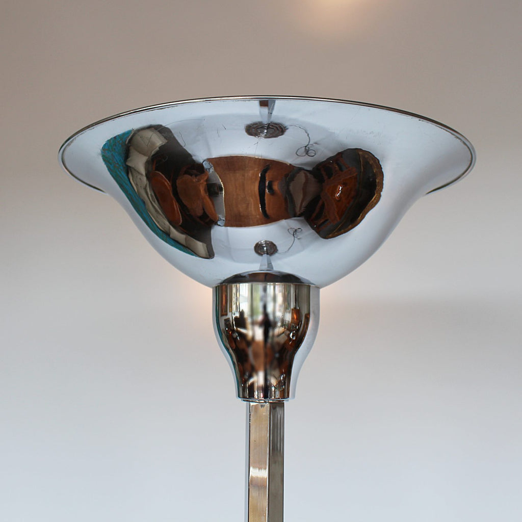 Art Deco uplighter floor lamp