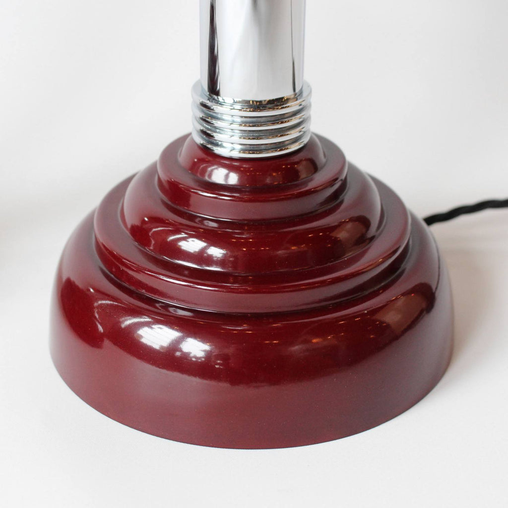 Art Deco uplighter table lamps with bakelite bases at Jeroen Markies