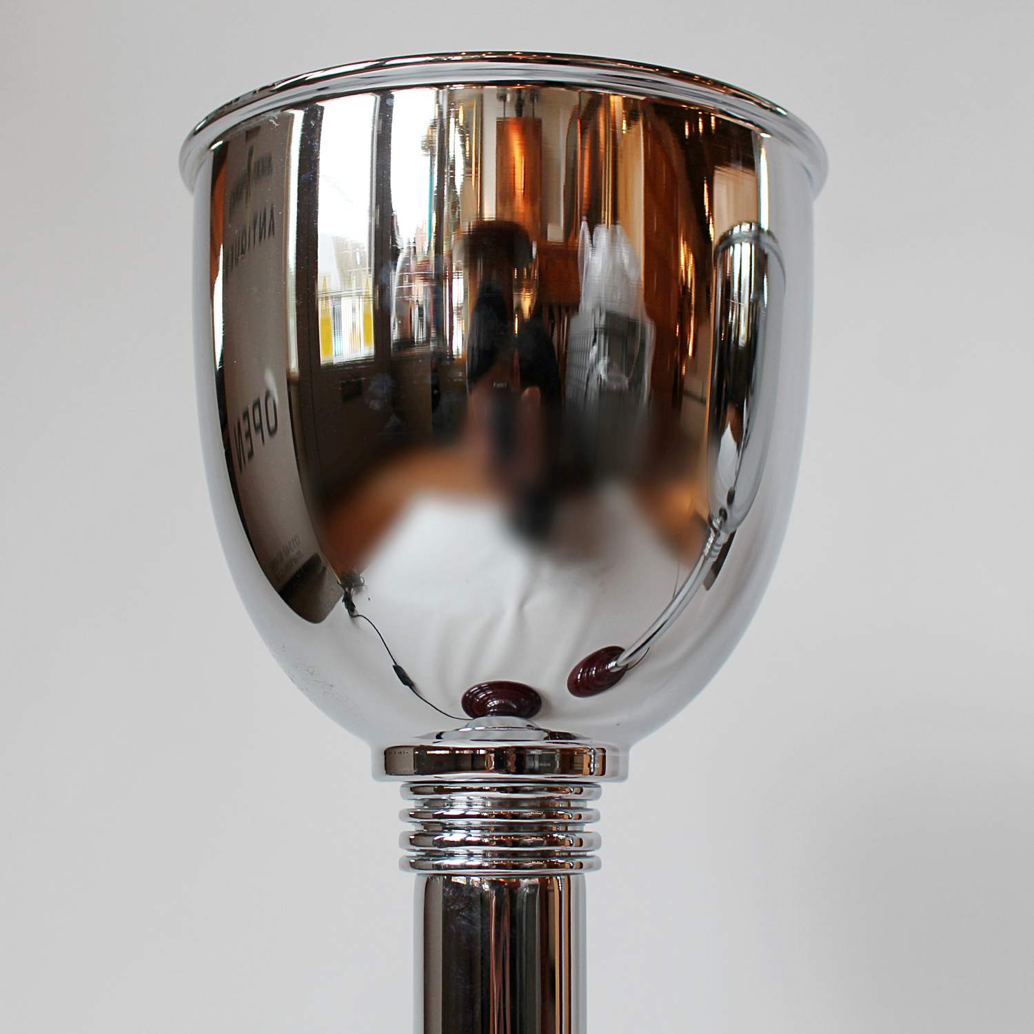 Art Deco uplighter table lamps with bakelite bases at Jeroen Markies