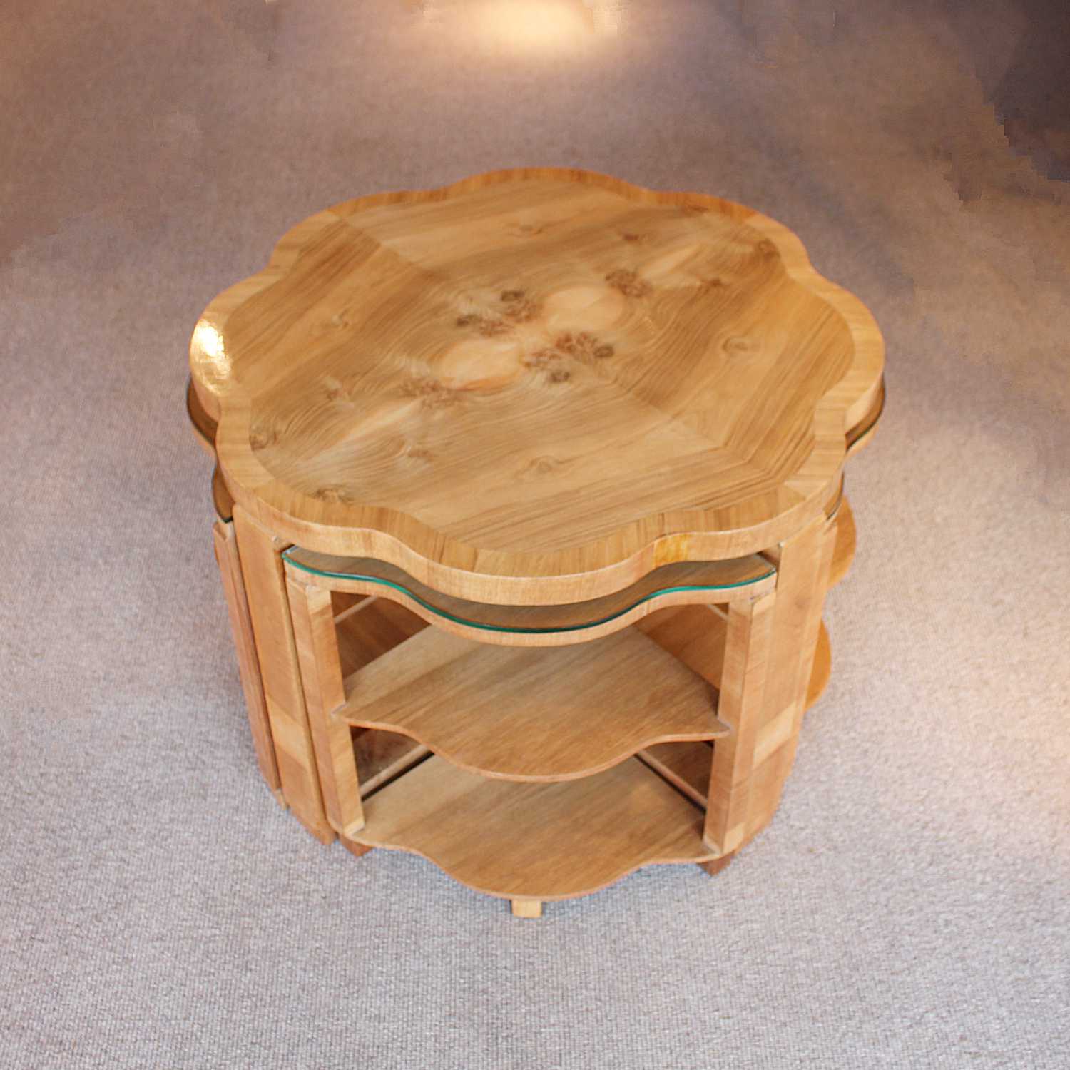 Art Deco walnut coffee table circa 1930 at Jeroen Markies