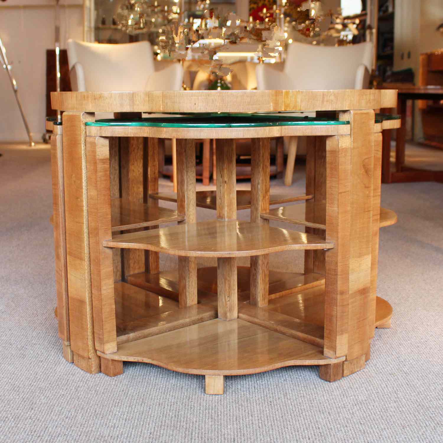 Art Deco walnut coffee table circa 1930 at Jeroen Markies