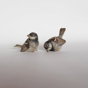 Art Deco Bronze Wrens