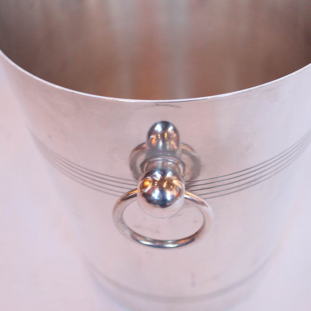 Art Deco silver plated champagne bucket on stand at Jeroen Markies
