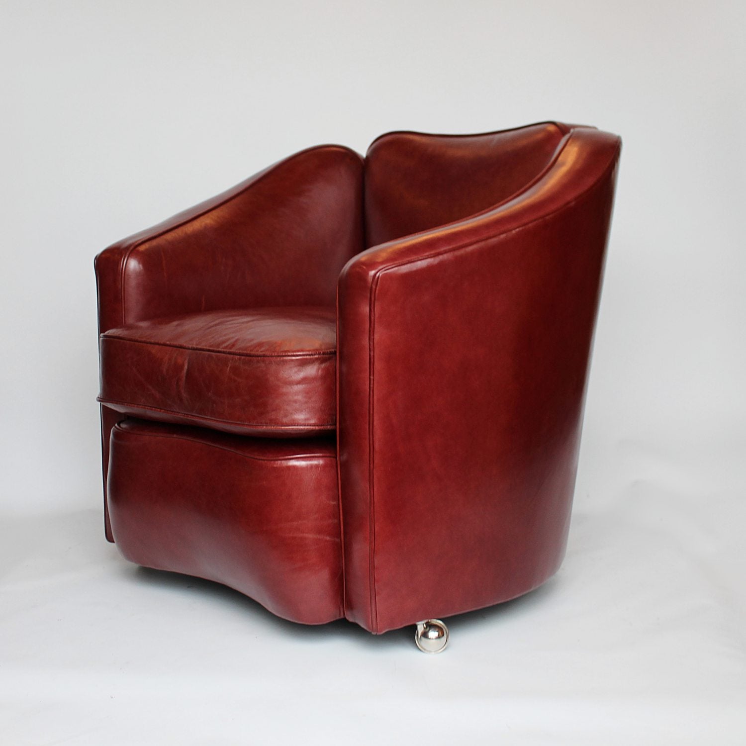 Art Deco leather armchairs