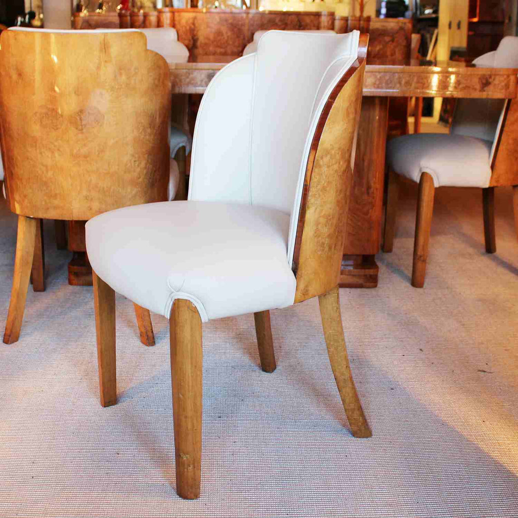 Epstein Art Deco dining suite with six chairs circa 1930 at Jeroen Markies 