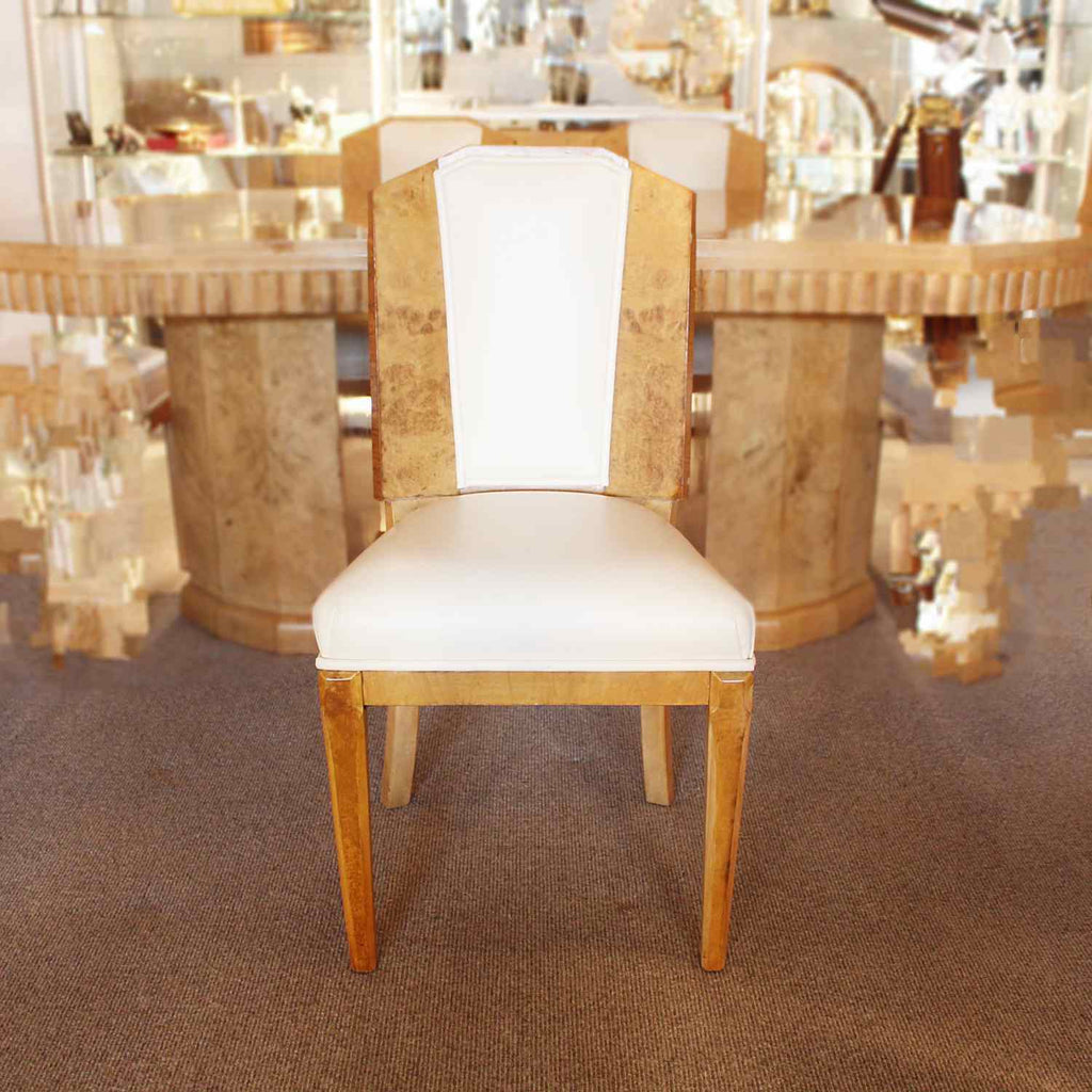 Art Deco six seat dining suite in walnut circa 1930 at Jeroen Markies