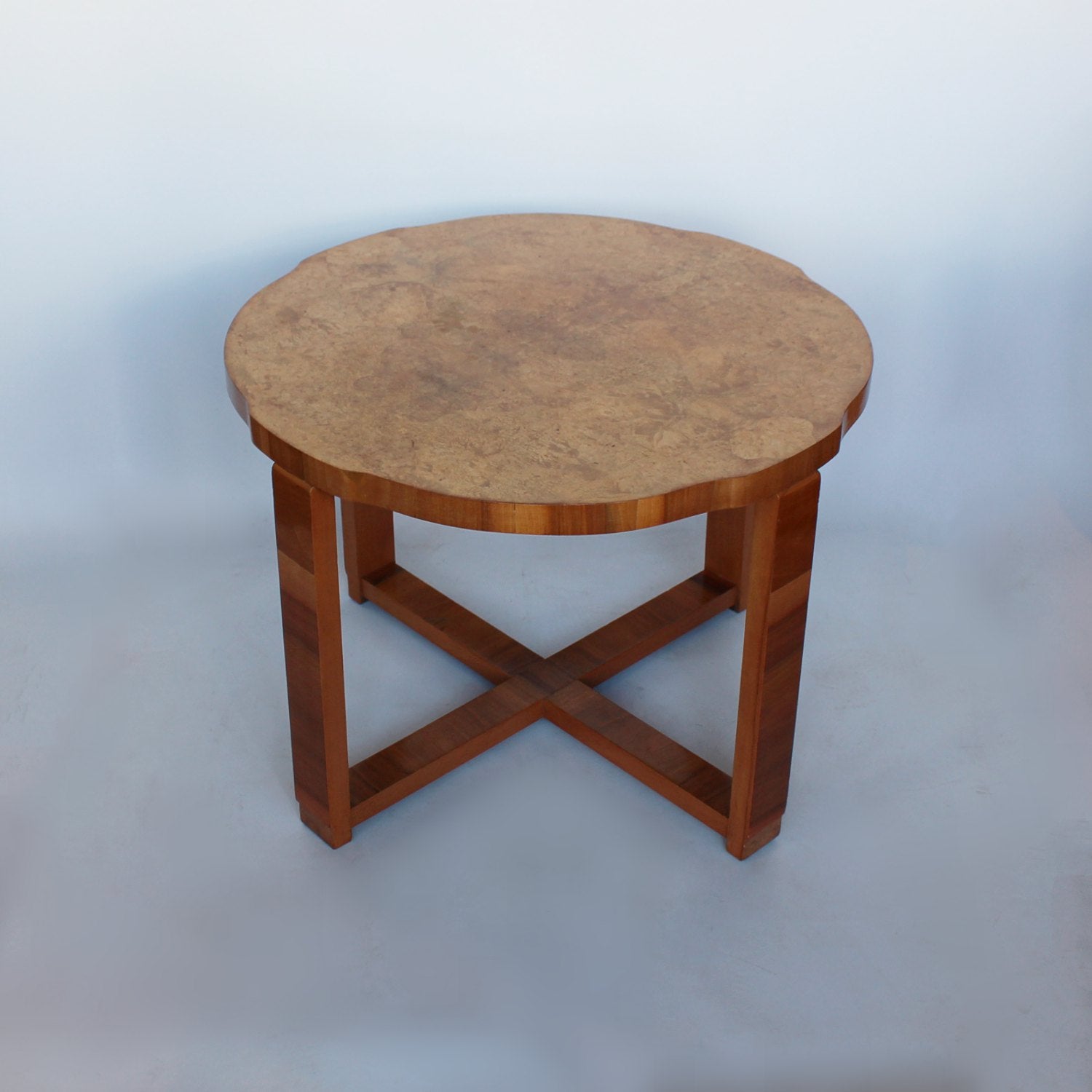 Art Deco nest of tables circa 1930 in burr walnut