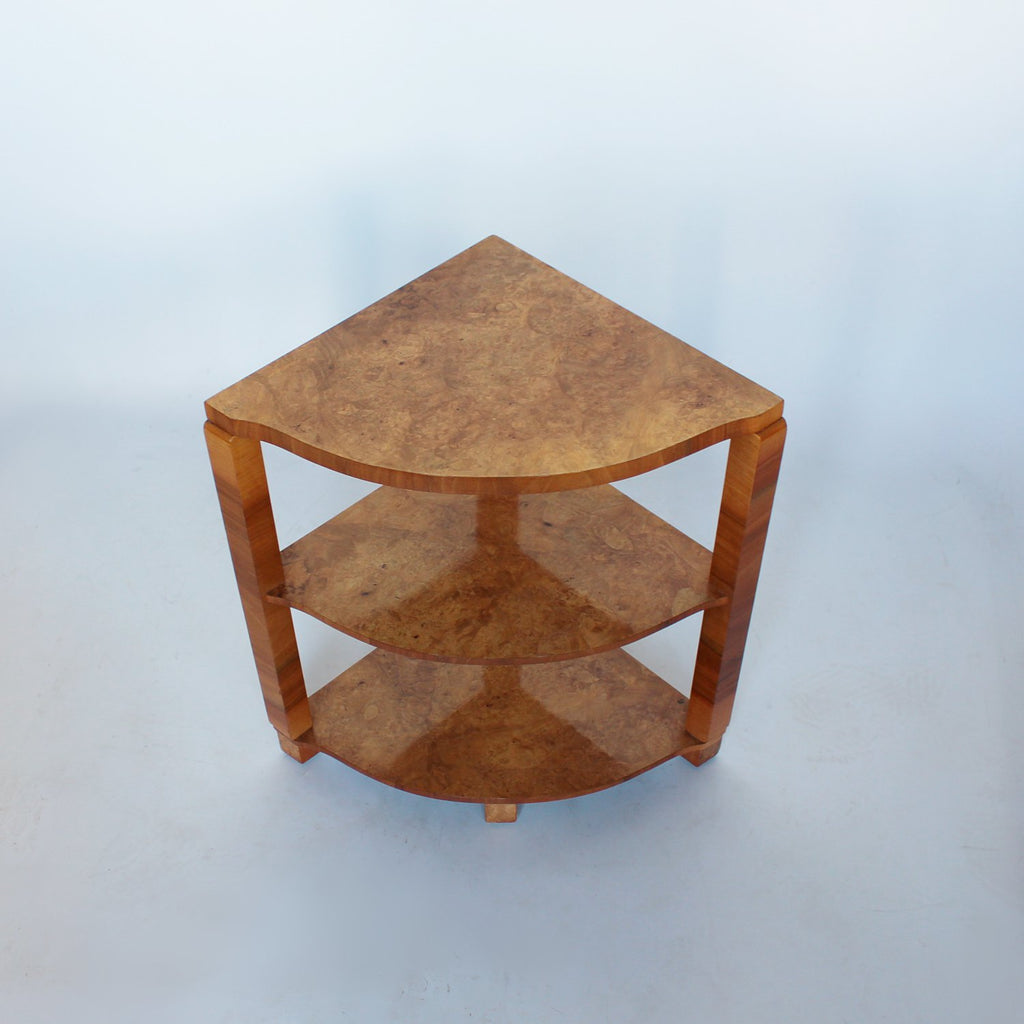 Art Deco nest of tables circa 1930 in burr walnut