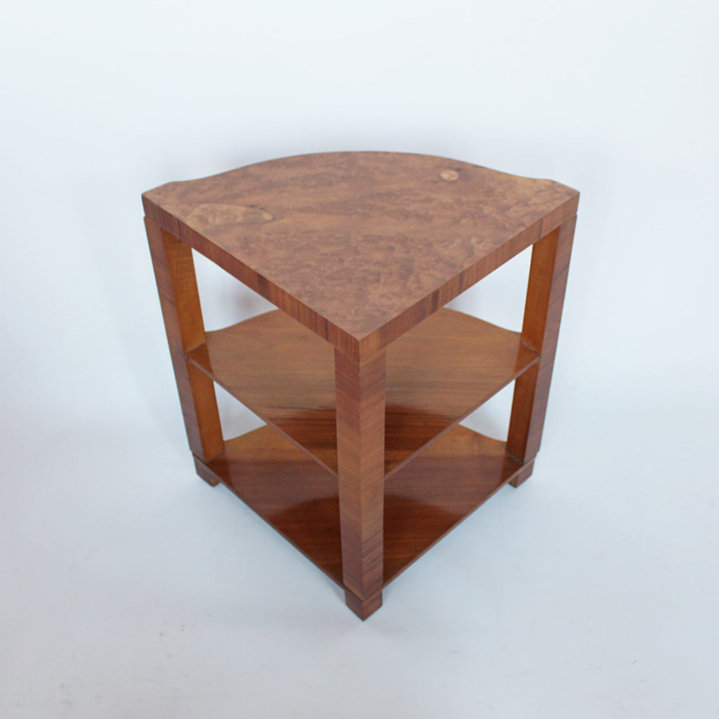 Art Deco nest of tables in walnut circa 1930