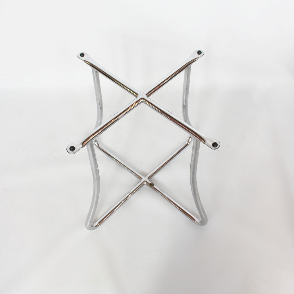 Art Deco metal and mirrored glass side table circa 1930