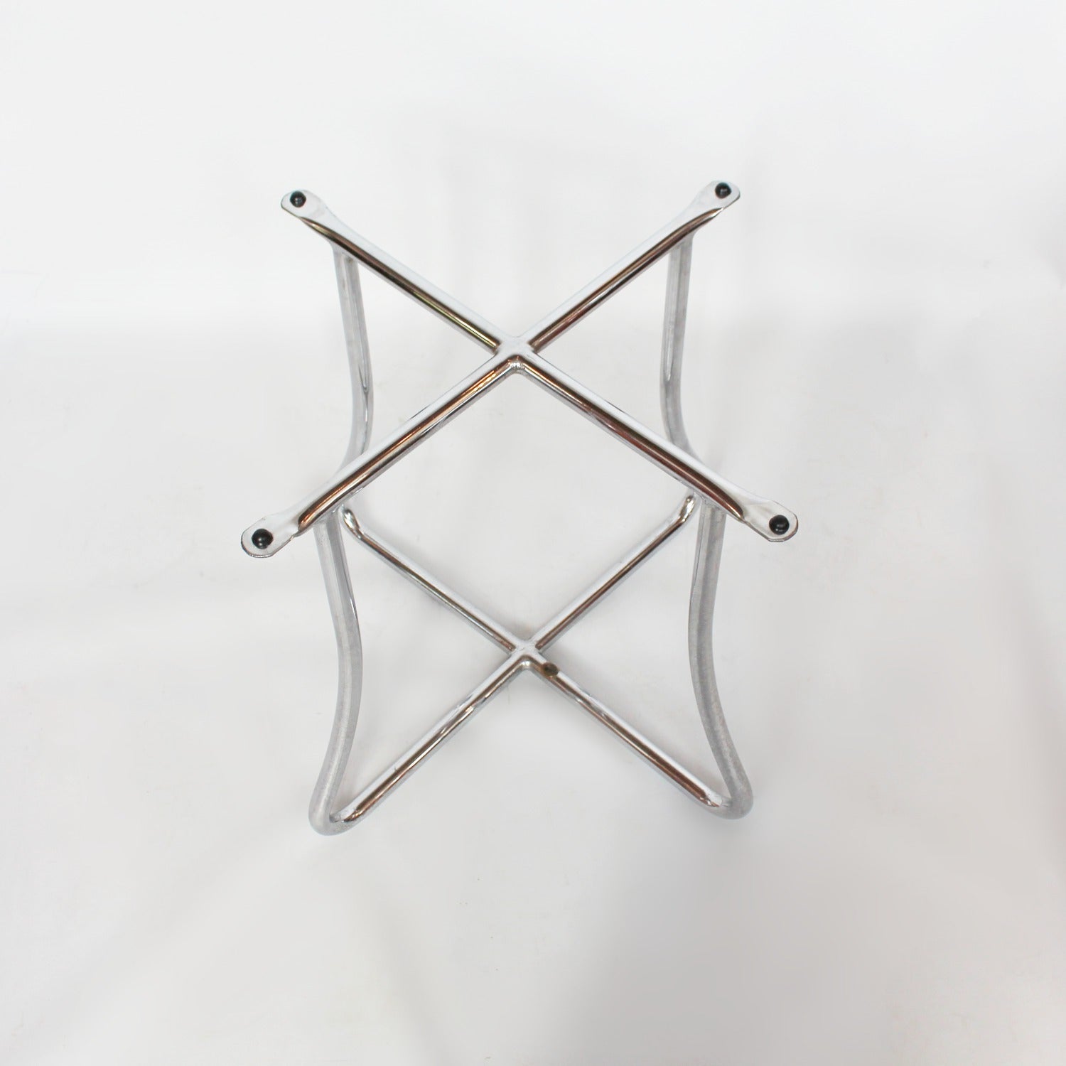 Art Deco metal and mirrored glass side table circa 1930