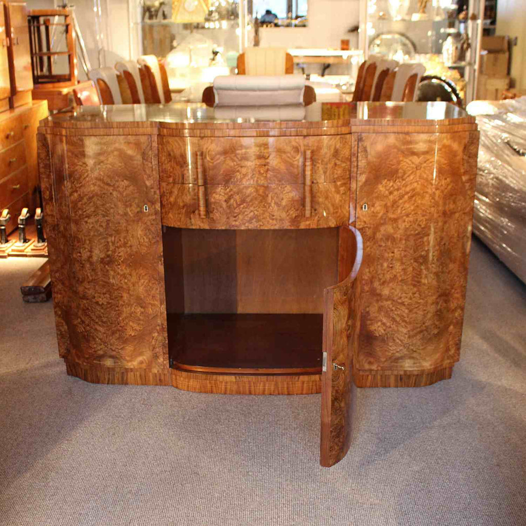 Art Deco sideboard in figured walnut circa 1930