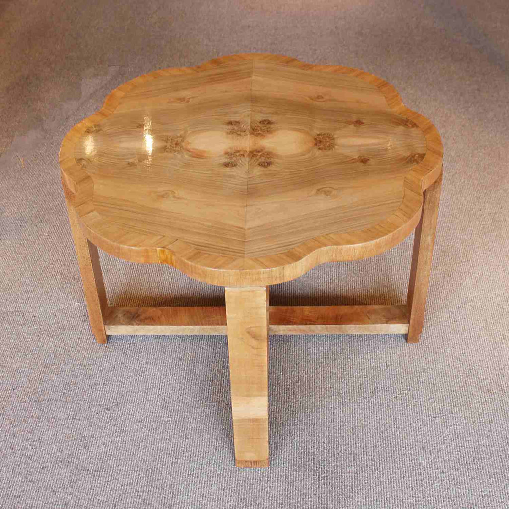 Art Deco walnut coffee table circa 1930 at Jeroen Markies