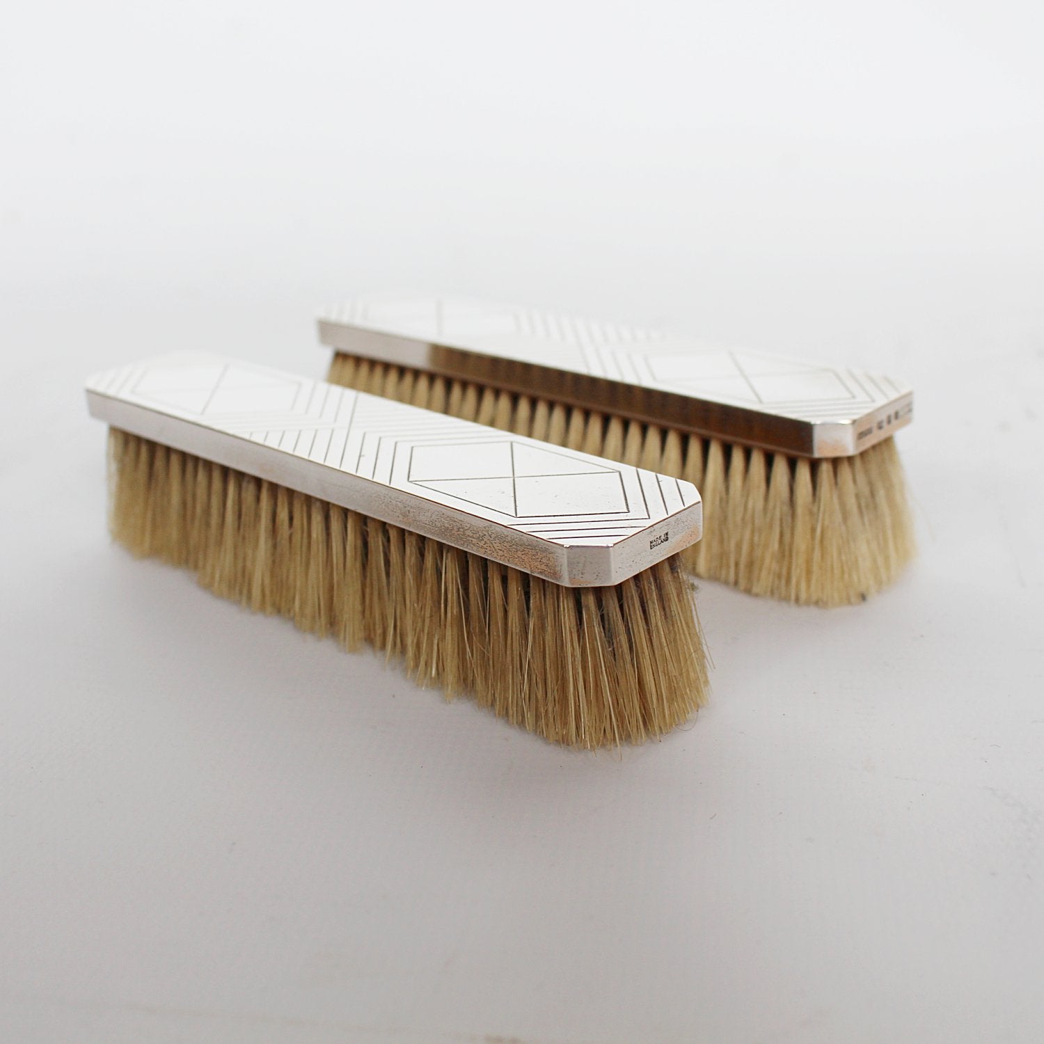 Asprey Art Deco silver vanity set dated 1937