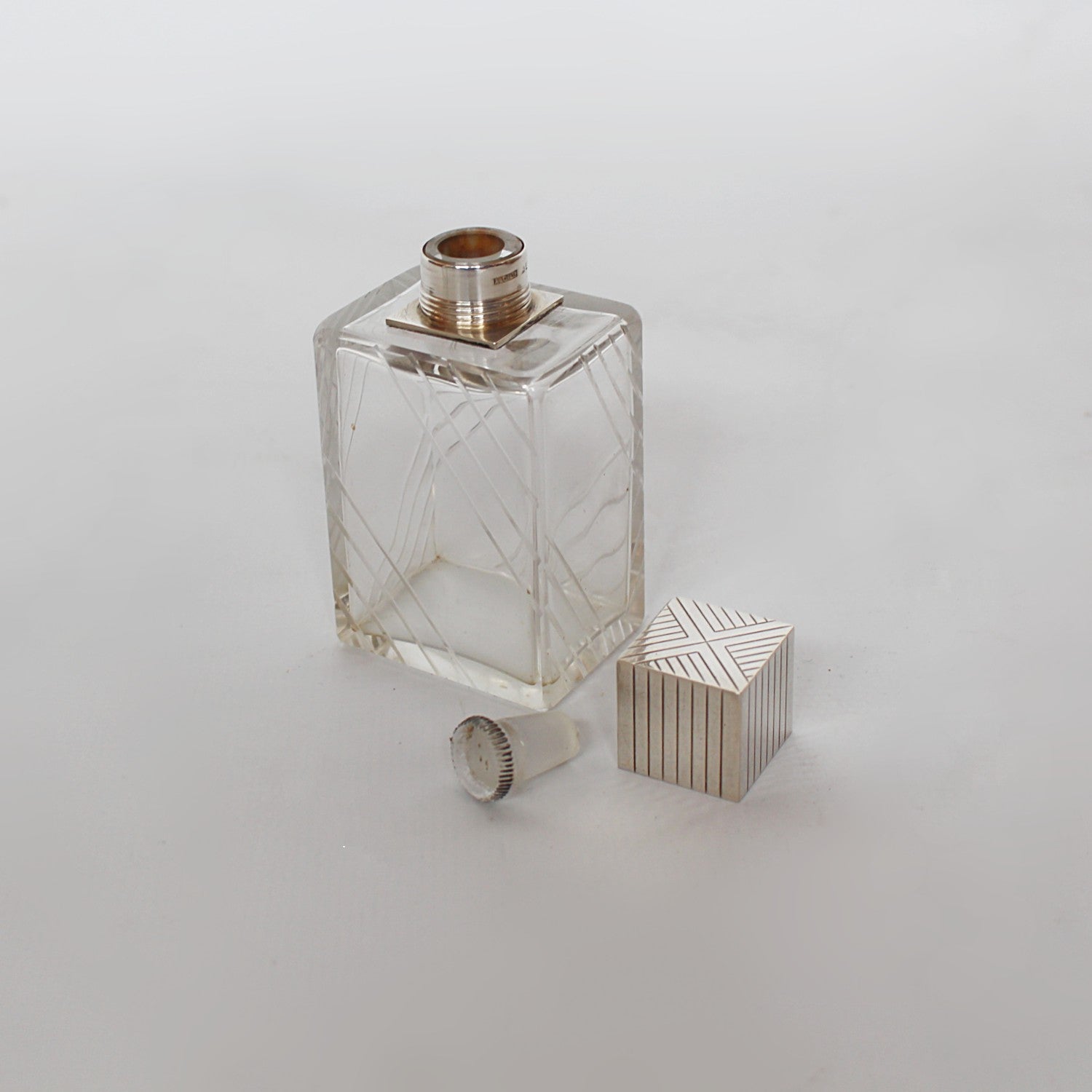 Asprey Art Deco silver vanity set dated 1937