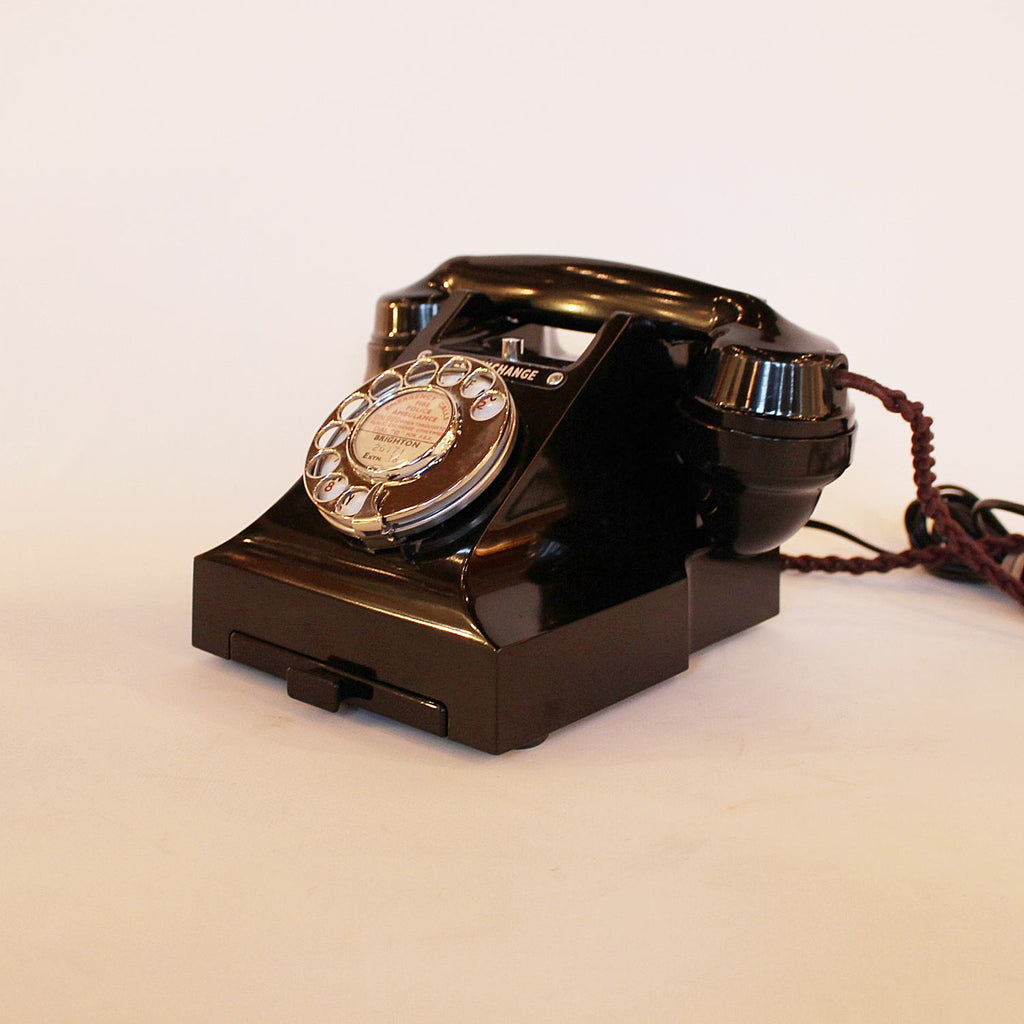 Art Deco black bakelite telephone