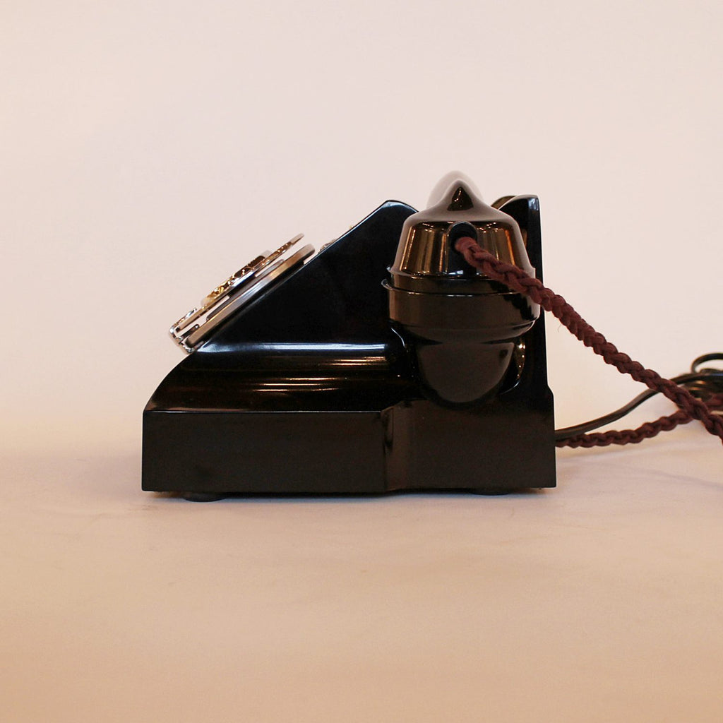 Art Deco black bakelite telephone