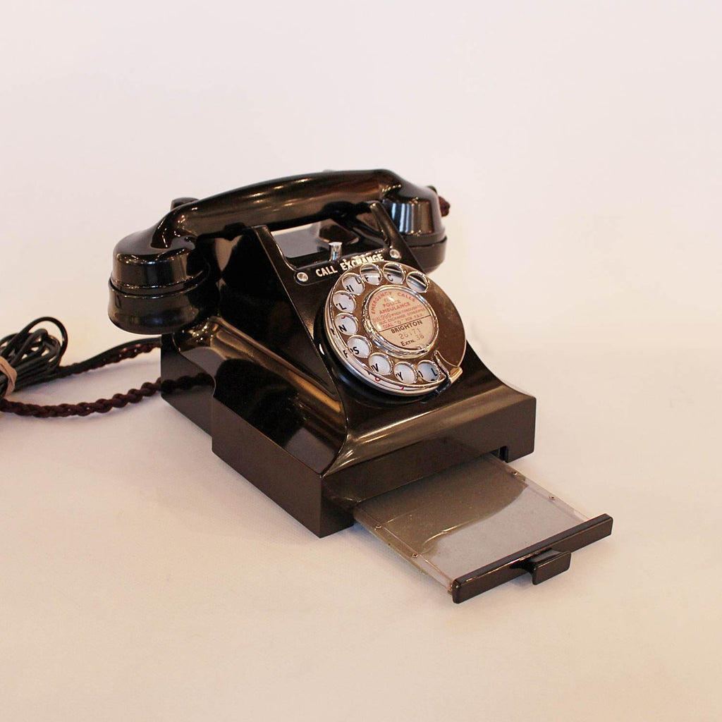 Art Deco black bakelite telephone