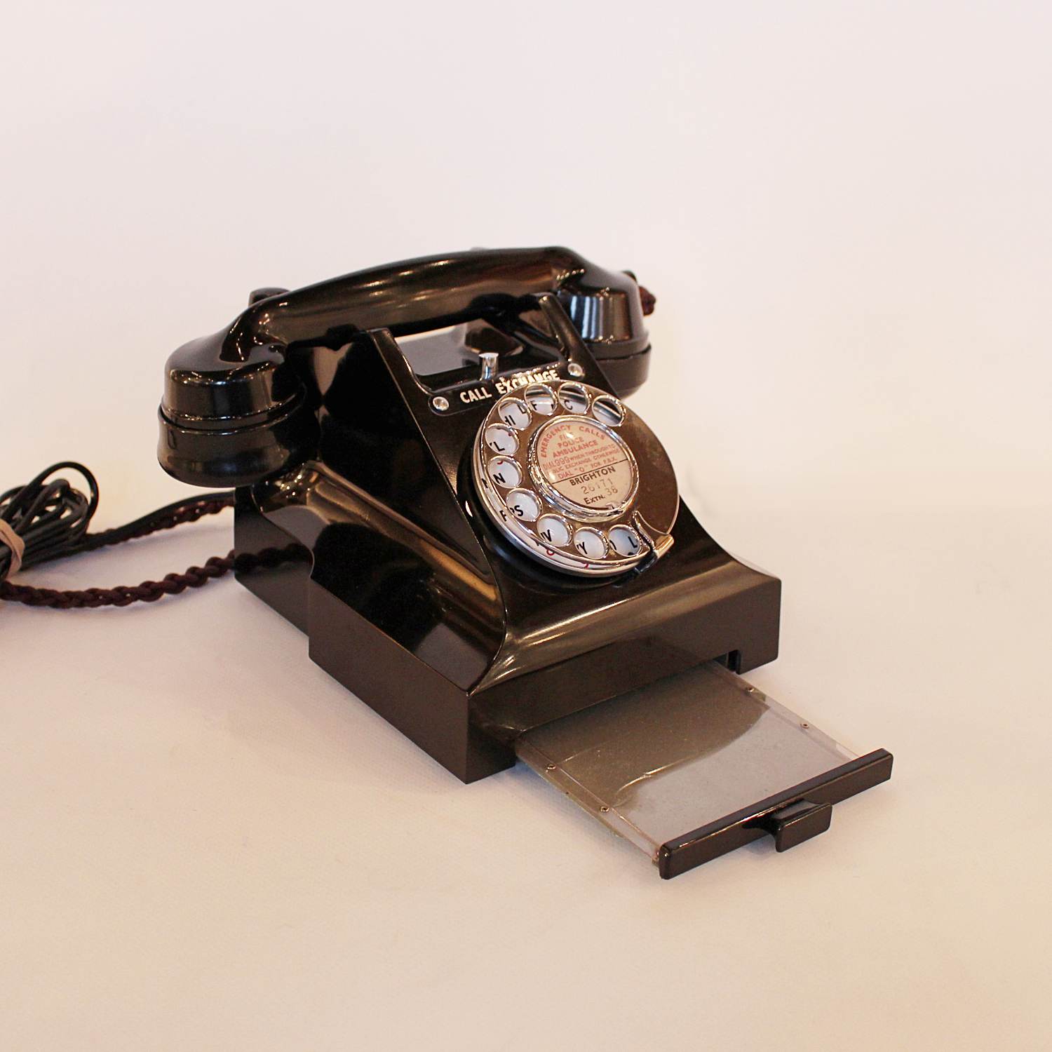 Art Deco black bakelite telephone