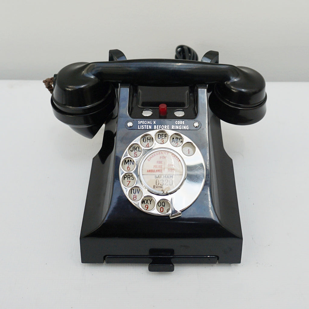 Original GPO Black Bakelite Telephone - Jeroen Markies Art Deco