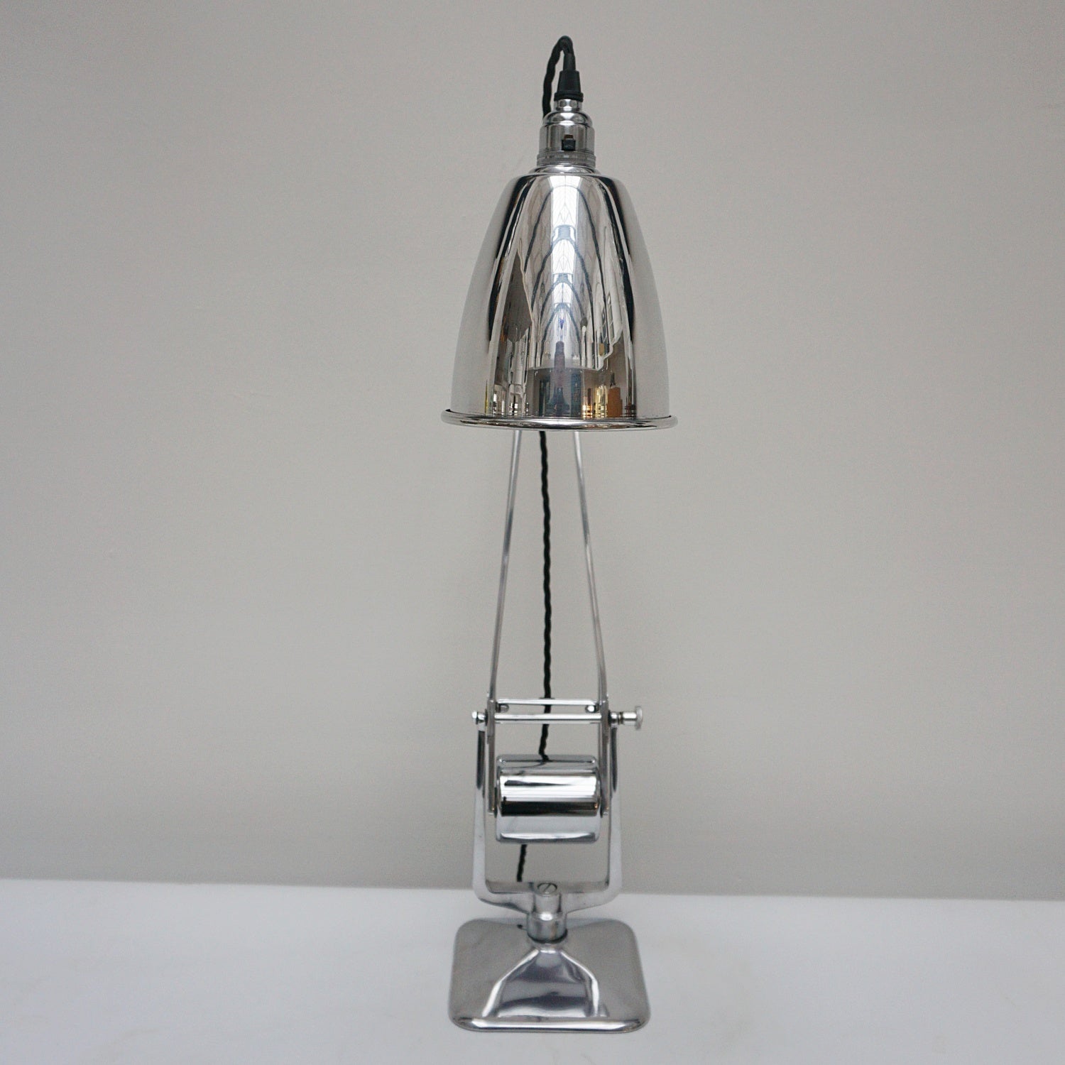 Hadrill & Horstmann Counterposie Barrell Lamp - Circa 1950 - Polished Chrome Lamp- Jeroen Markies Art Deco