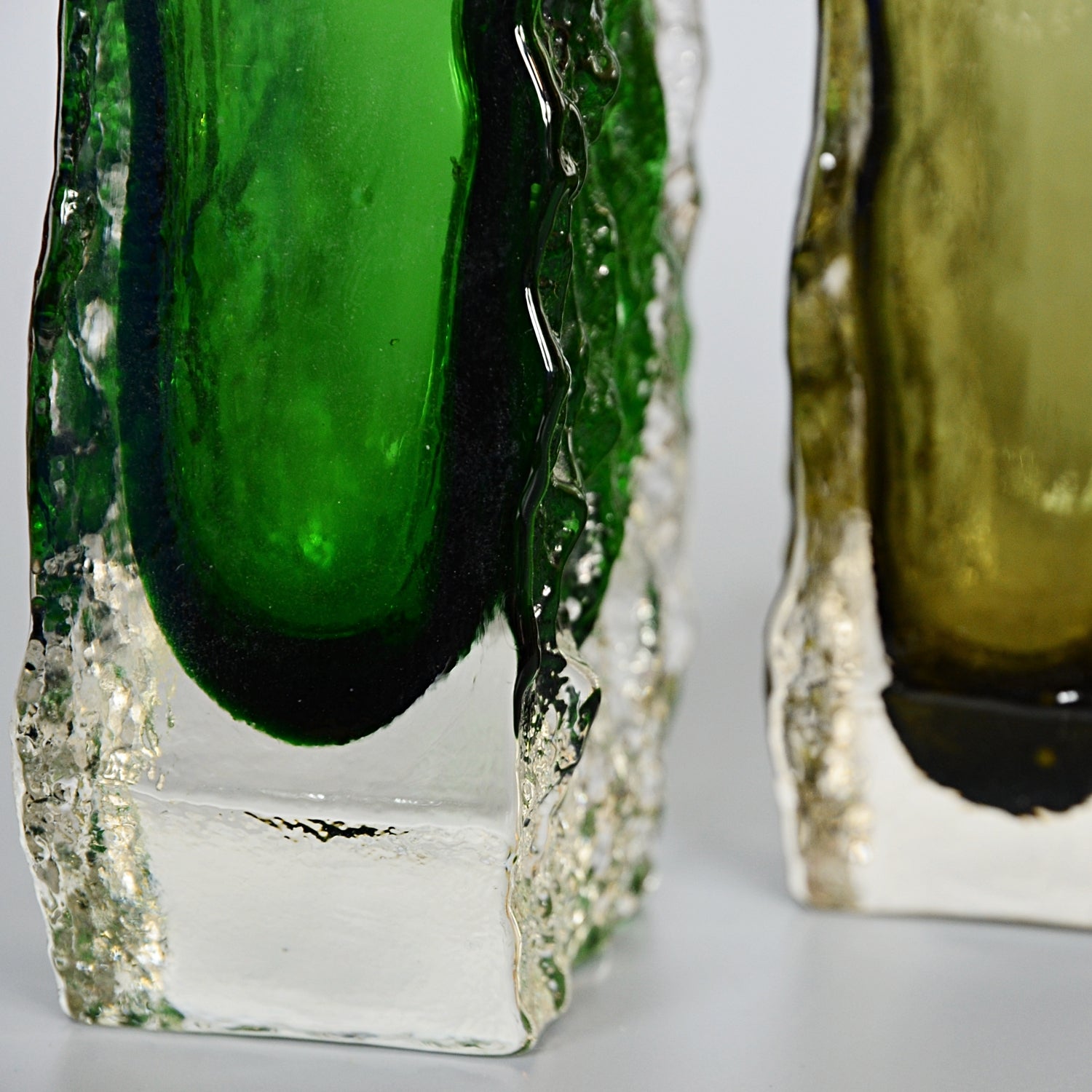 Collection of Fourteen Textured 'Coffin' Bark Vases