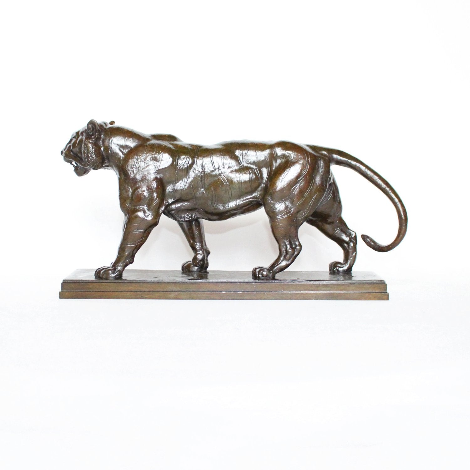 Antoine Louis Barye Walking Lion and Walking Tiger circa 1870 at Jeroen Markies