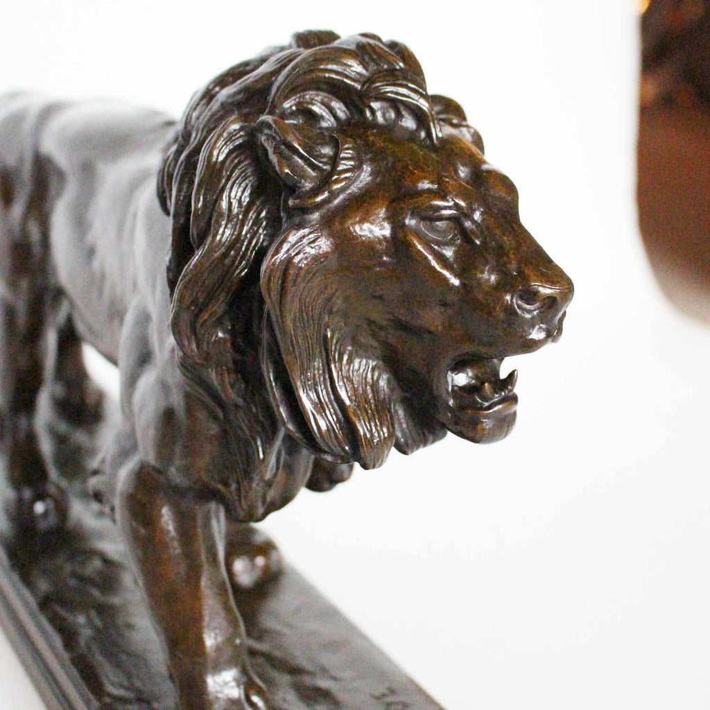 Antoine Louis Barye Walking Lion and Walking Tiger circa 1870 at Jeroen Markies