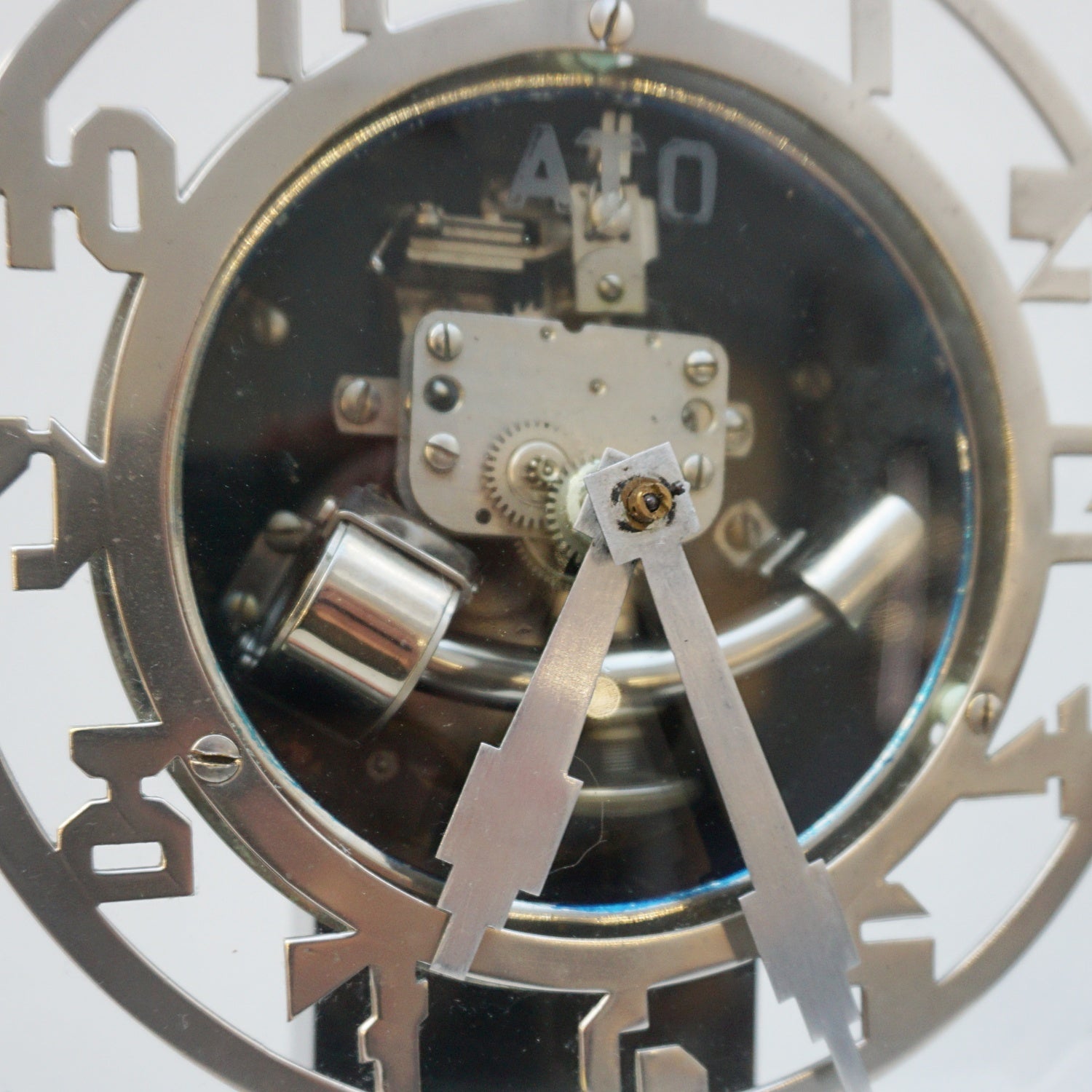 Original Rare ATO Chrome Mantel Clock Made in Paris France 1930 - Jeroen Markies Art Deco