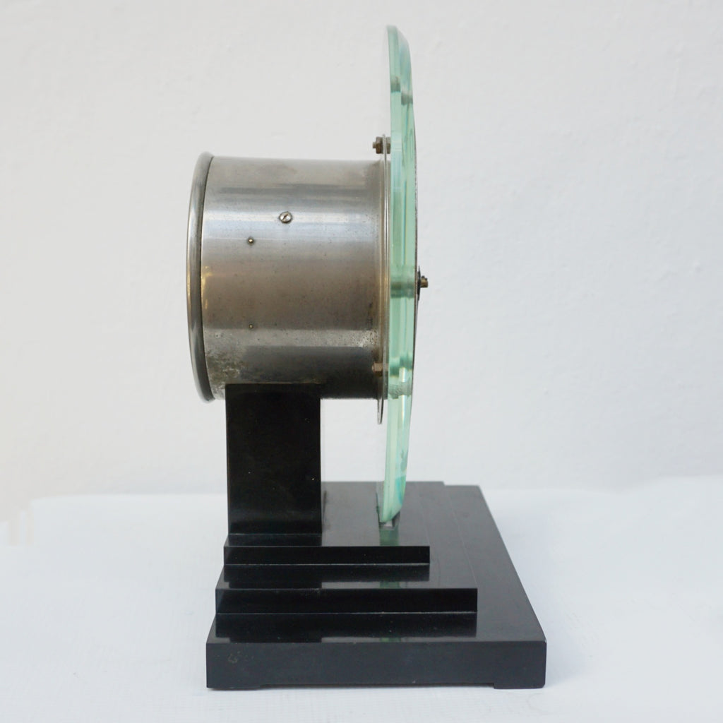 Original Rare ATO Chrome Mantel Clock Made in Paris France 1930 - Jeroen Markies Art Deco