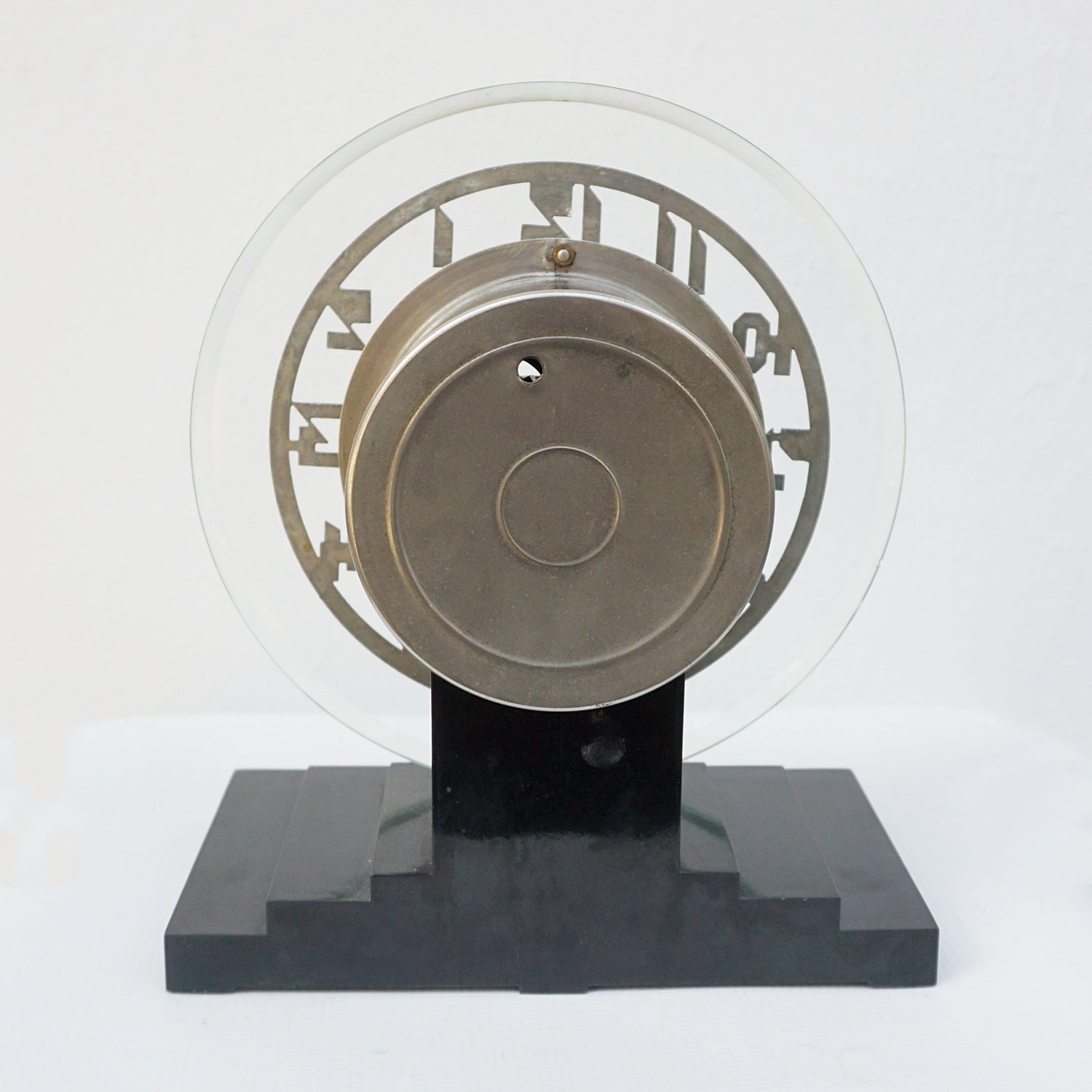 Original Rare ATO Chrome Mantel Clock Made in Paris France 1930 - Jeroen Markies Art Deco